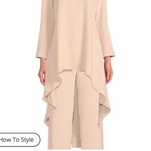 VTG Caroline Rose,Matte Crepe Crew Neck 3/4 Sleeve,High-Low Hem Top, EUC, Size M - Picture 3 of 12